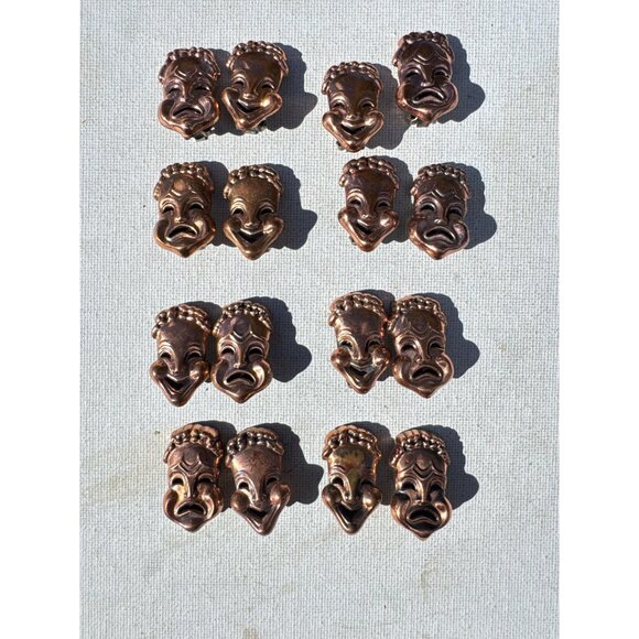 Renoir Copper Earrings - Lot of 8 Pairs - Curtain Call Renoir Signed Clip on - Picture 2 of 7